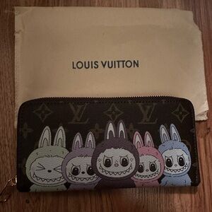 LV Dark Multicolor Character Wallet